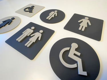 3D Toilet and Information Signs