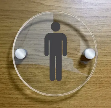 Perspex Toilet and Information Signs