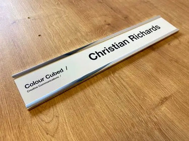 30x5cm-size-chrome-colour-interchangeable-nameplate-holder-with-branded-nameplate-01