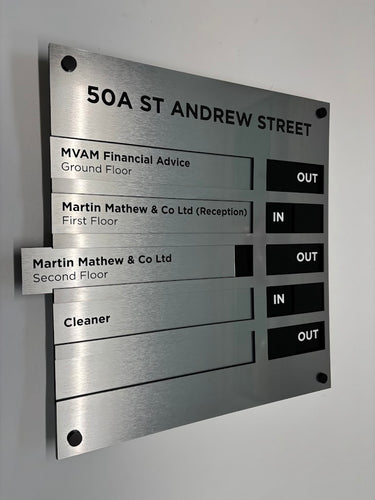 In/out interchangeable sign