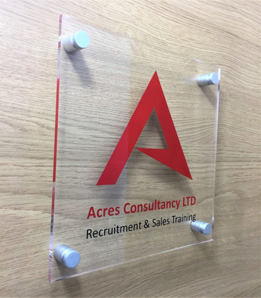Perspex office door sign