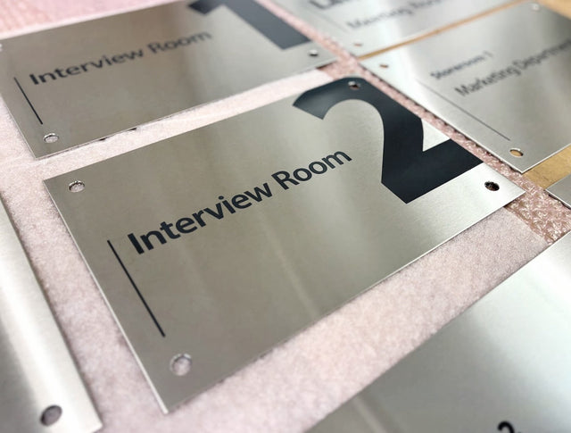 Stainless steel bespoke directory signage