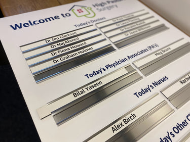 doctors surgery interchangeable board