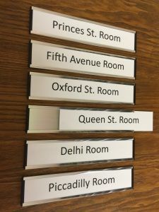 signs door interchangeable nameplate holders metal buysigns navigation surgery